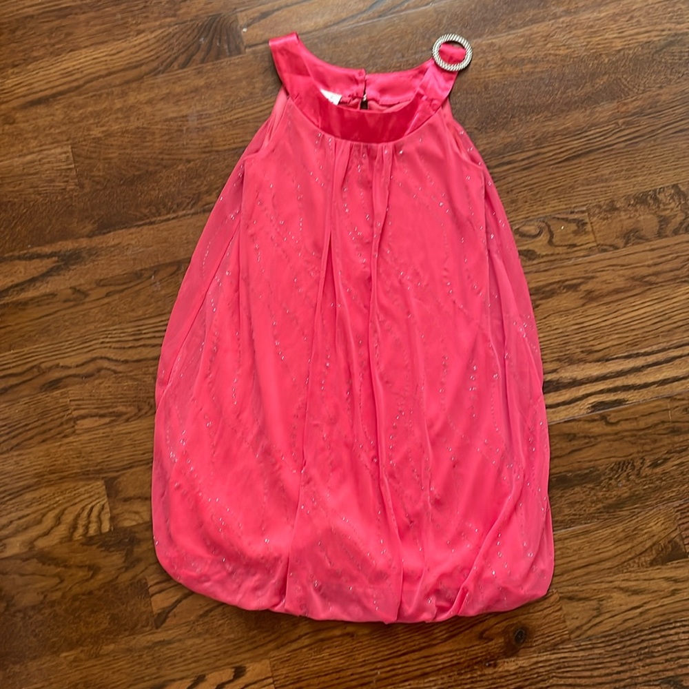 Dark pink colored dress